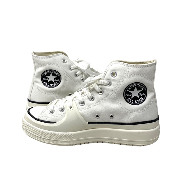 Converse Ctas Construct High Shoes Skate Women Size Casual White Canvas A02832C - Picture 4 of 8